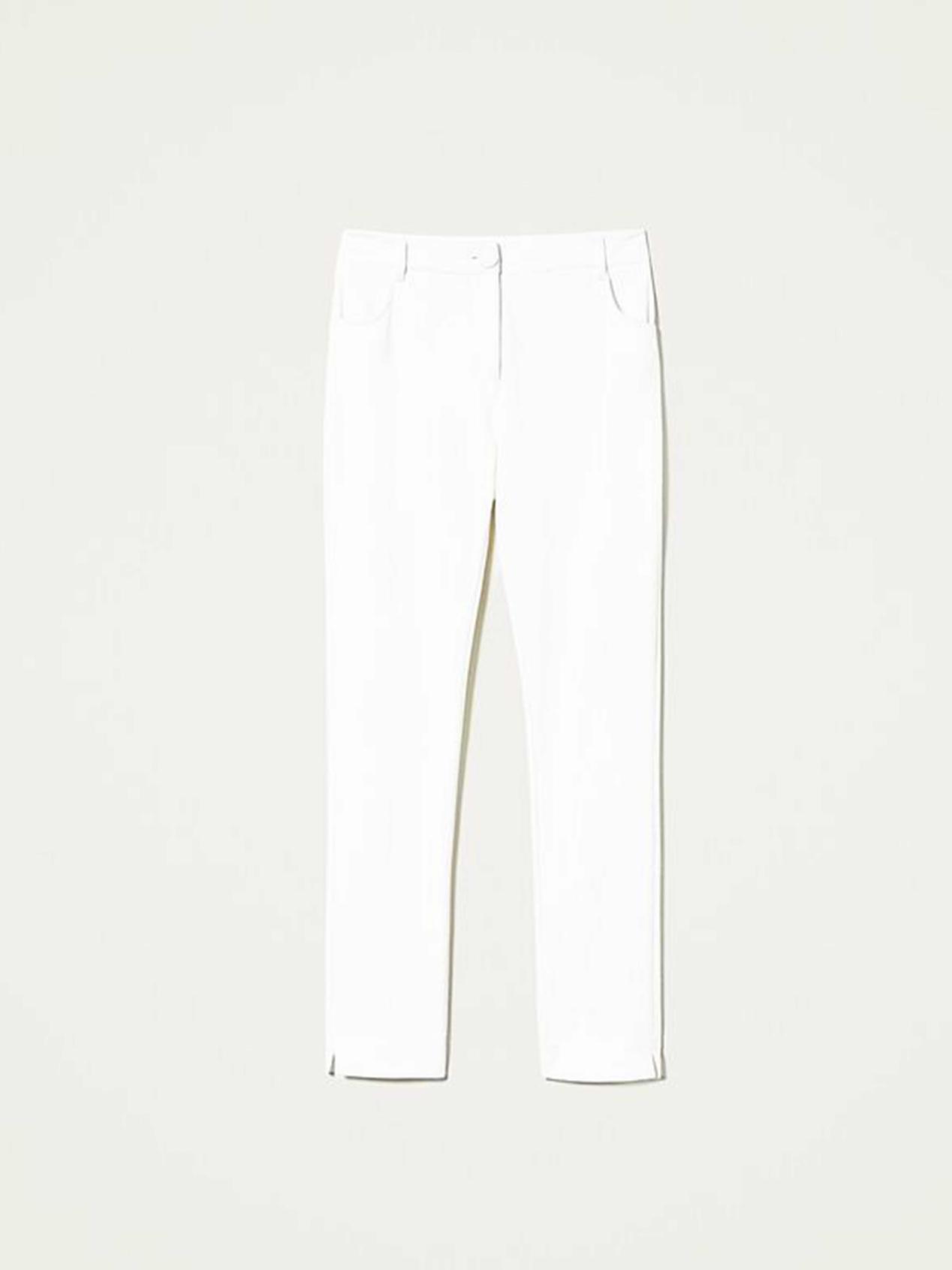 TWINSET  Pantaloni skinny con spacchi Art. 221LL26GG col. Bianco Neve