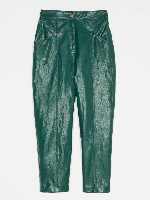 TWINSET Pantalone cropped in tessuto spalmato Art. 212TT2051 col. verde