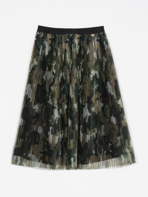 TWINSET Gonna in tulle plissé camouflage art.212LI2WFF col. Stampa Camouflage Jungle