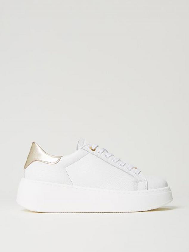 TWINSET SNEAKERS IN PELLE Art. 231TCP110 col. BIANCO/ORO